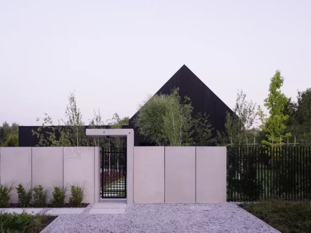 Degmeda - Elewacje Shou Sugi Ban - Modrzew - Projekt Stodoła L+